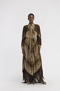 Fringe long dress