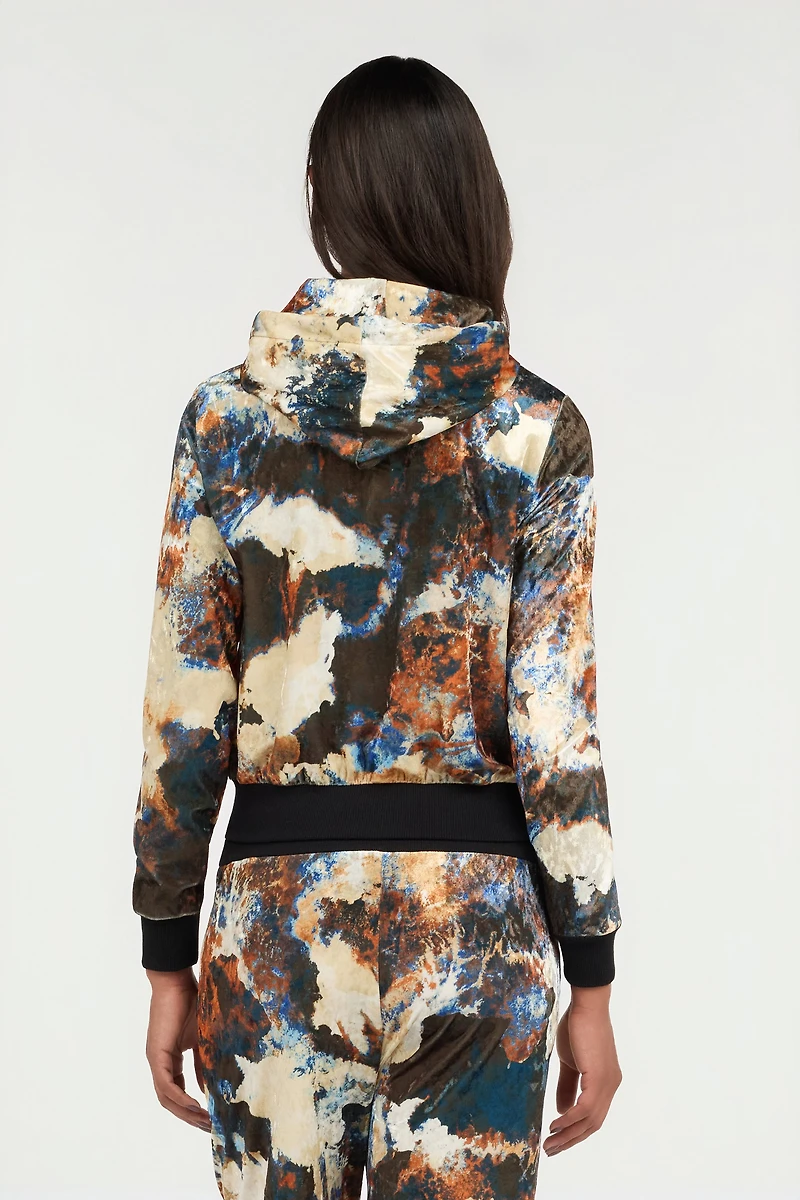 Rusty Stain Print Sweatshirt Hoodie