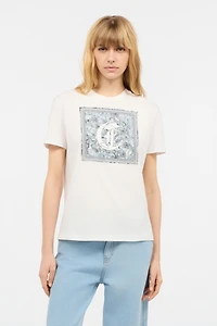 T-Shirt With Graphic And JC Monogram