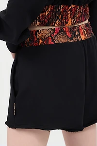 Sports Shorts With Python Print Waistband