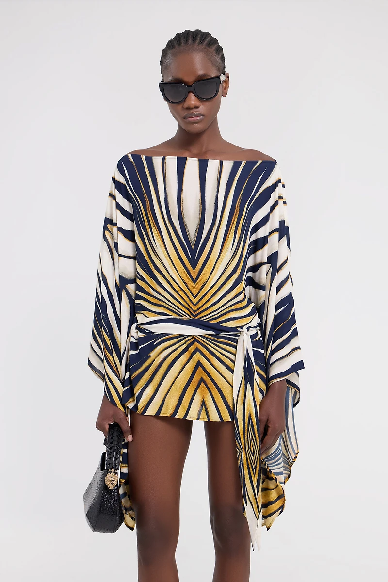 Ray Of Gold Print Kaftan