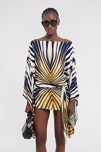 Ray Of Gold Print Kaftan