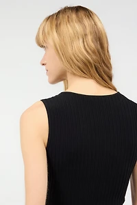 Rib-Knit Sleeveless Crop Top