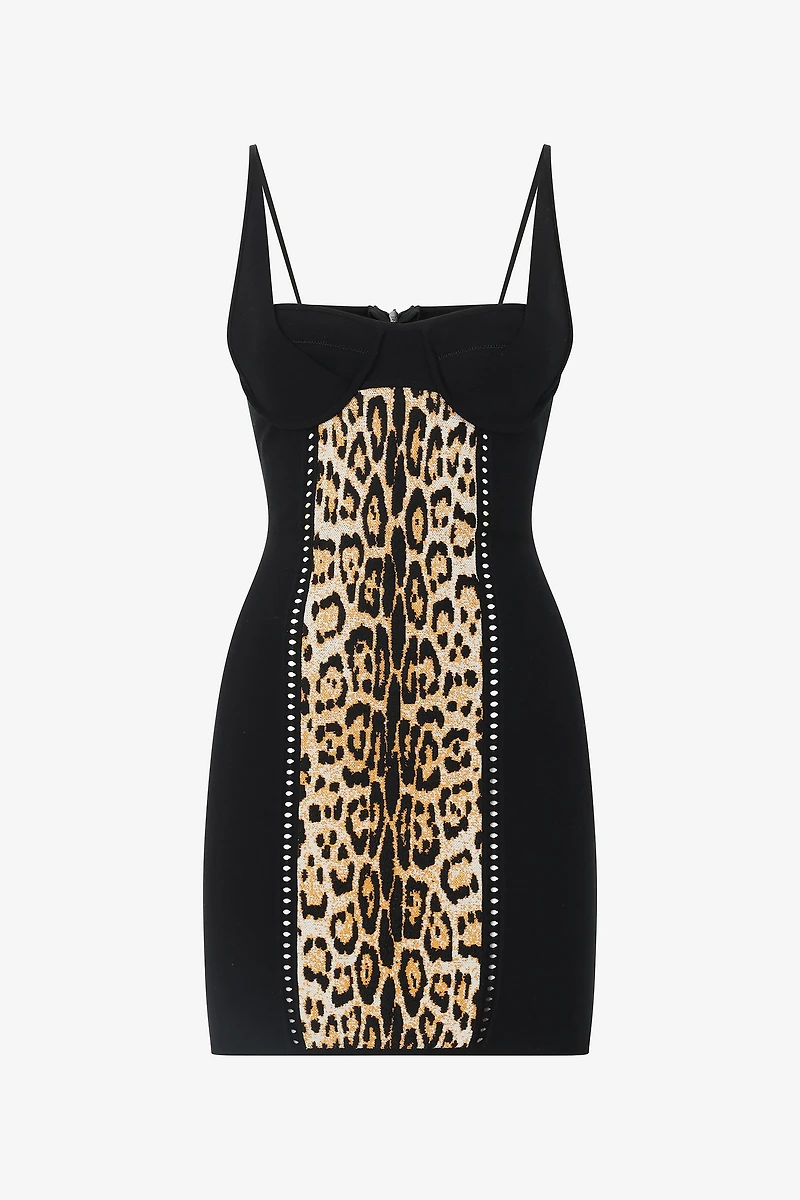 Mini Dress With Jaguar Skin Pattern