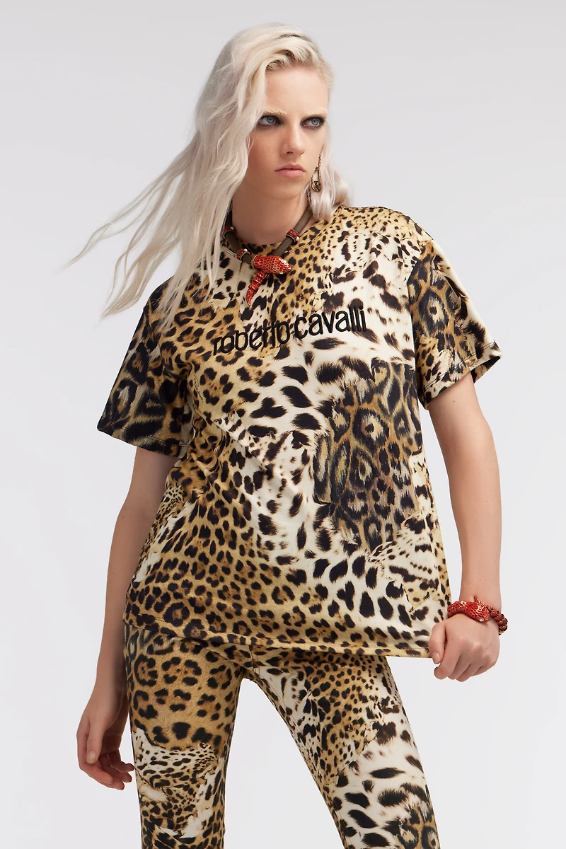 T-shirt with Jaguar Skin print