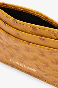 Ostrich-Effect Flat Card Holder