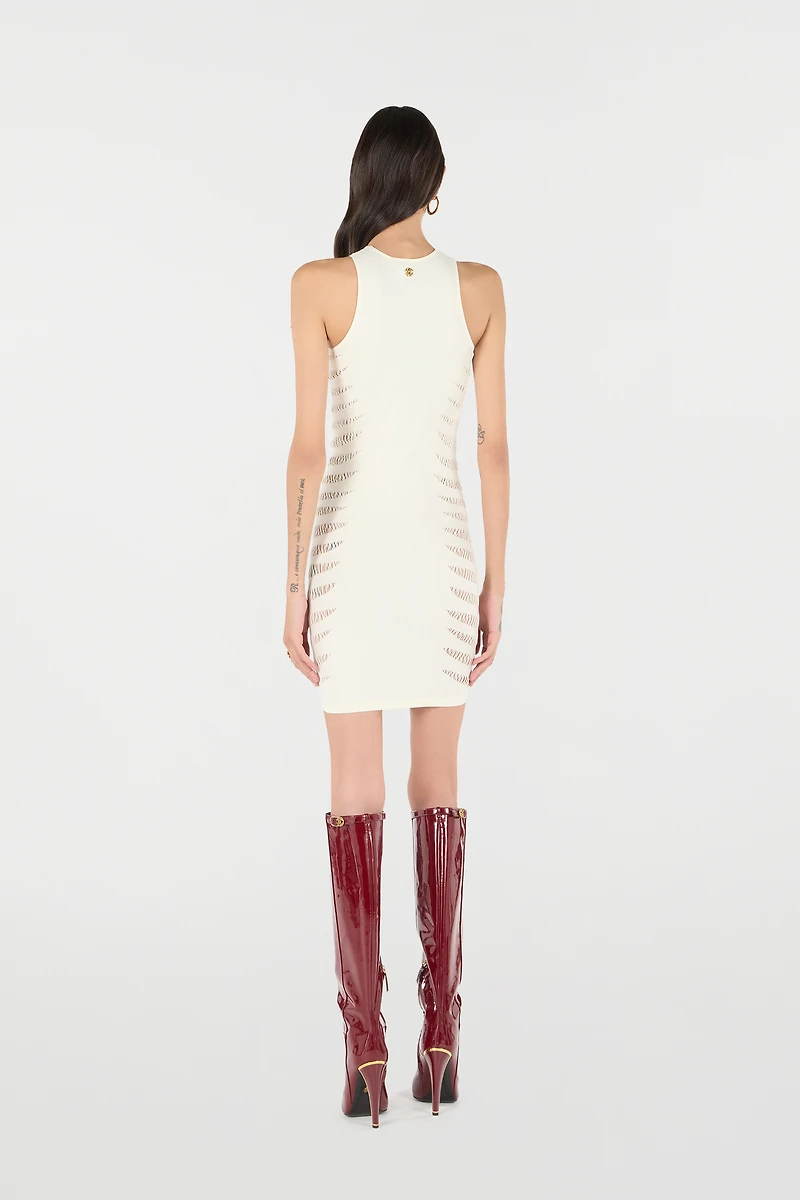 Dress With Openwork Zebra Pattern