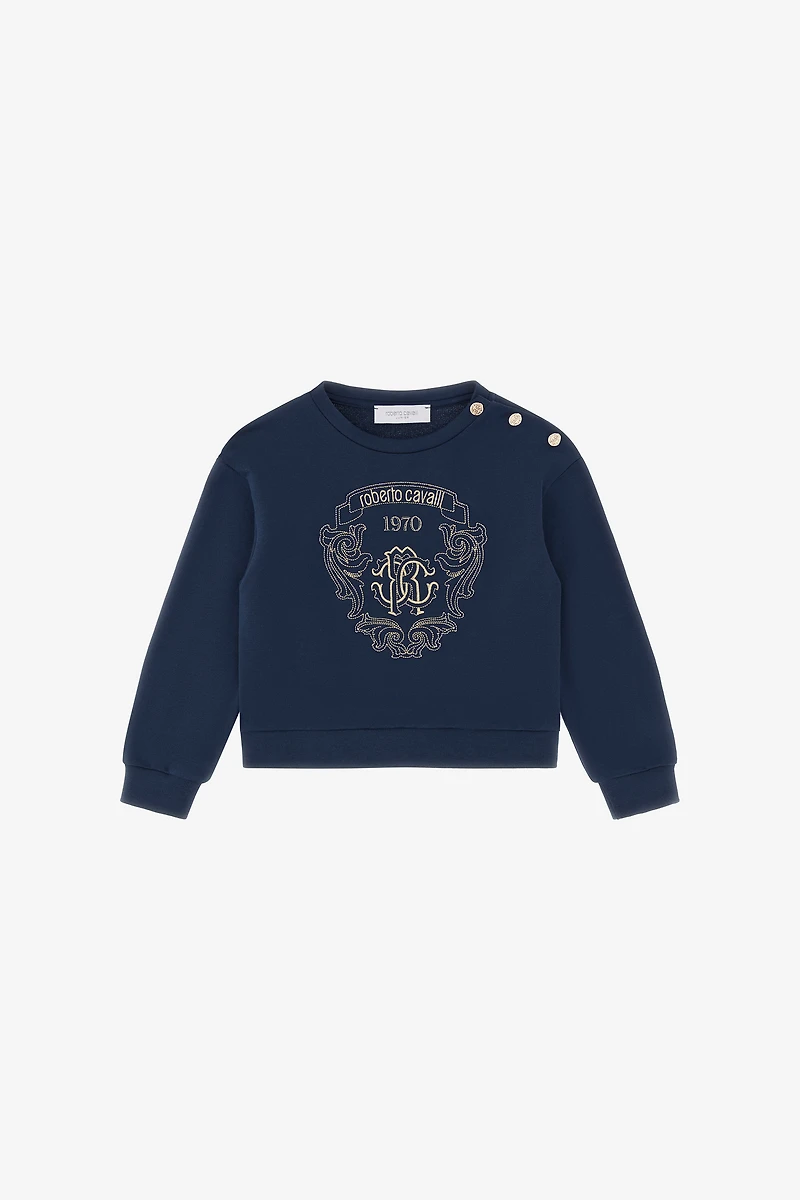 Sweatshirt With Golden Crest