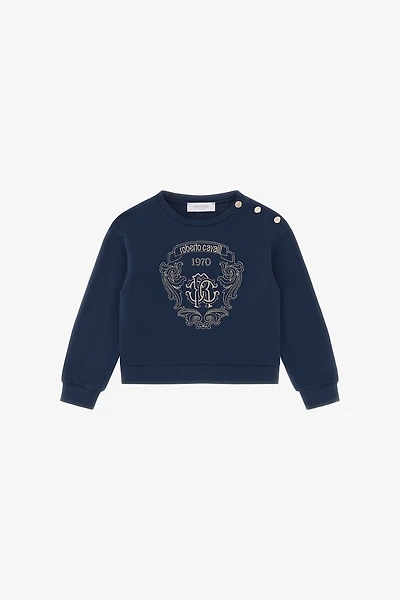 Sweatshirt With Golden Crest