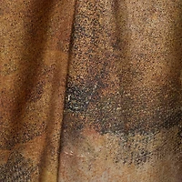 Beige Silk Caftan With Marble Print