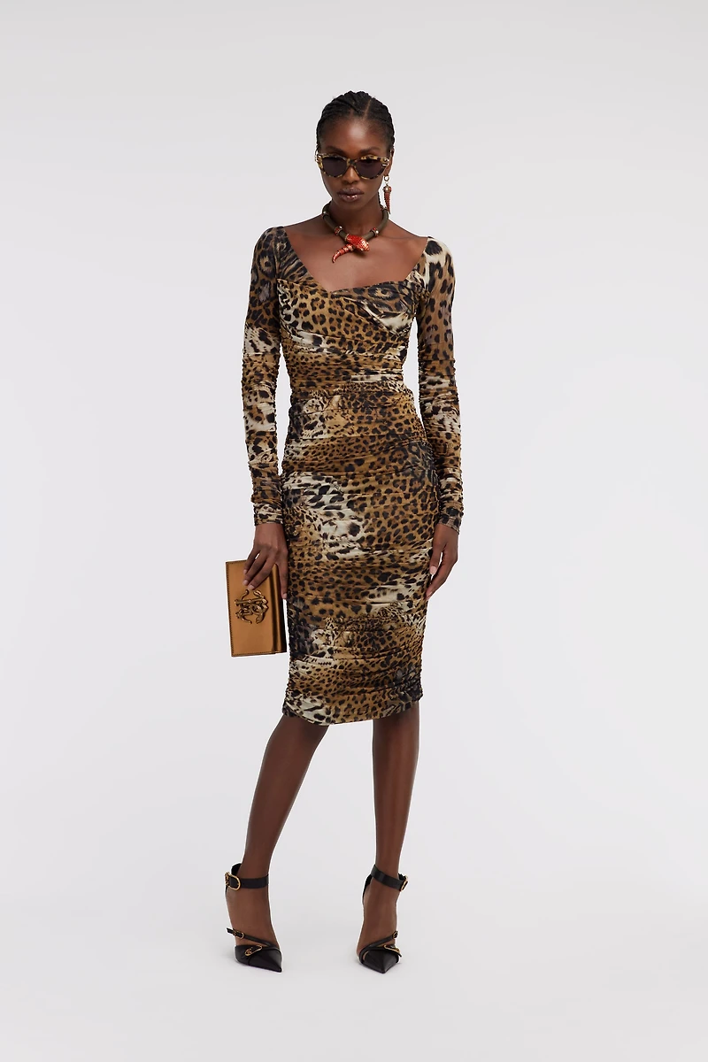 Stretch Jaguar Skin print dress