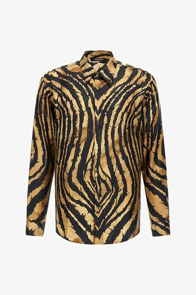 Tiger Print Silk Shirt