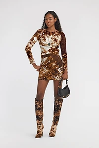 Appaloosa Print Mini Skirt