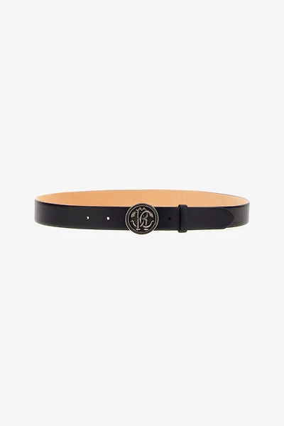 Leather Belt with Logo RC Buckle