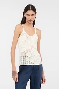 Openwork Top With Roses