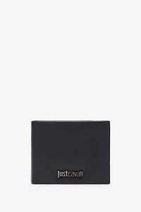 Black Leather Wallet With Logo