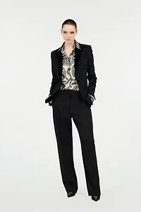 Black Jacket with Zebra Sequin Pattern