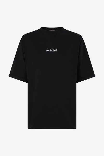 Cotton T-Shirt With Tigers And Logo
