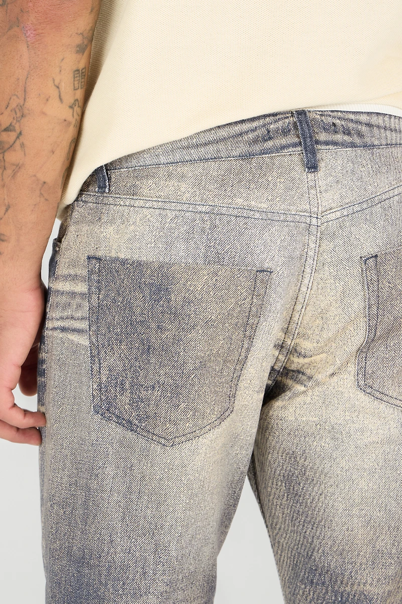 Jeans Trousers With Washed Effect