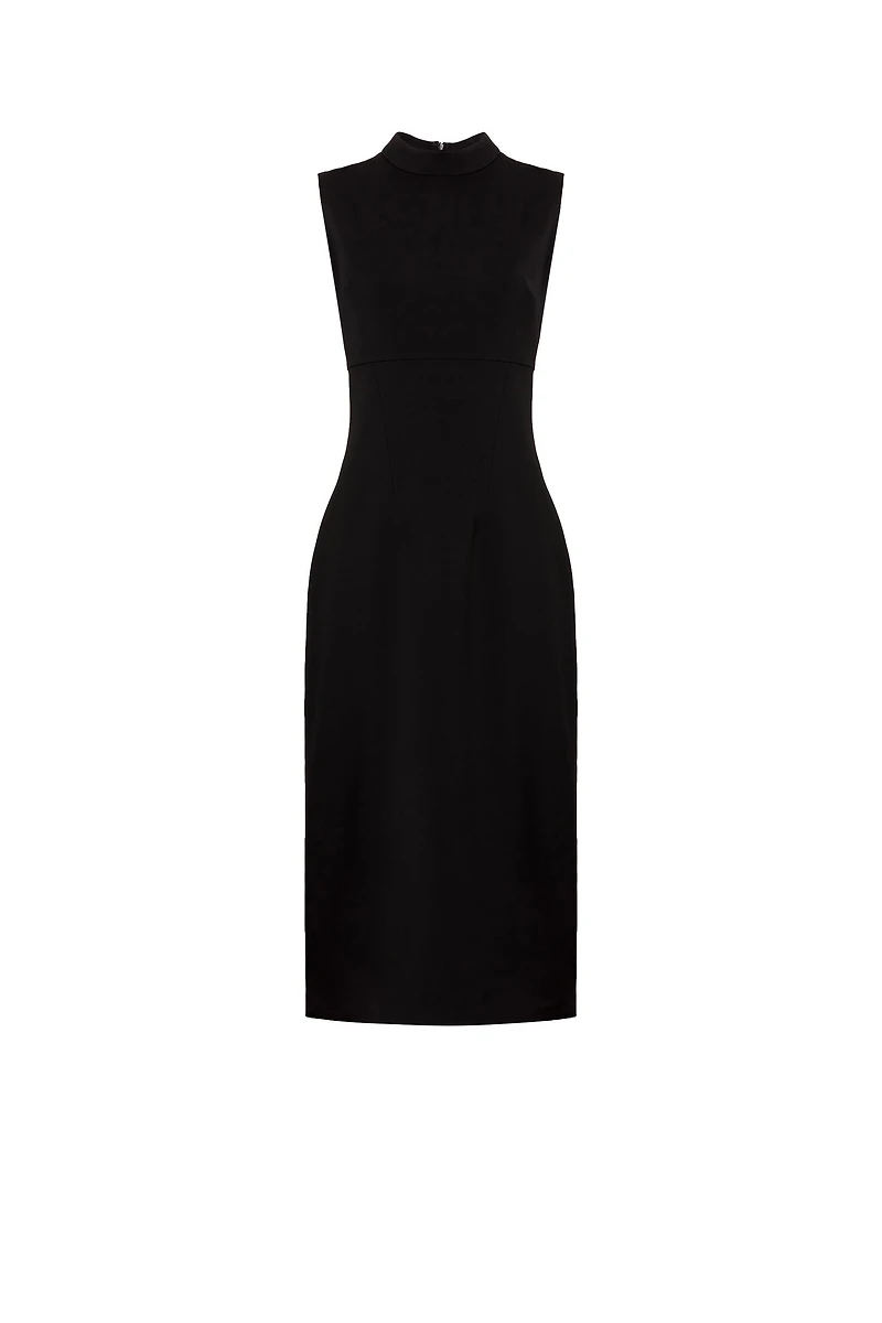 Mock-Neck Sleeveless Dress
