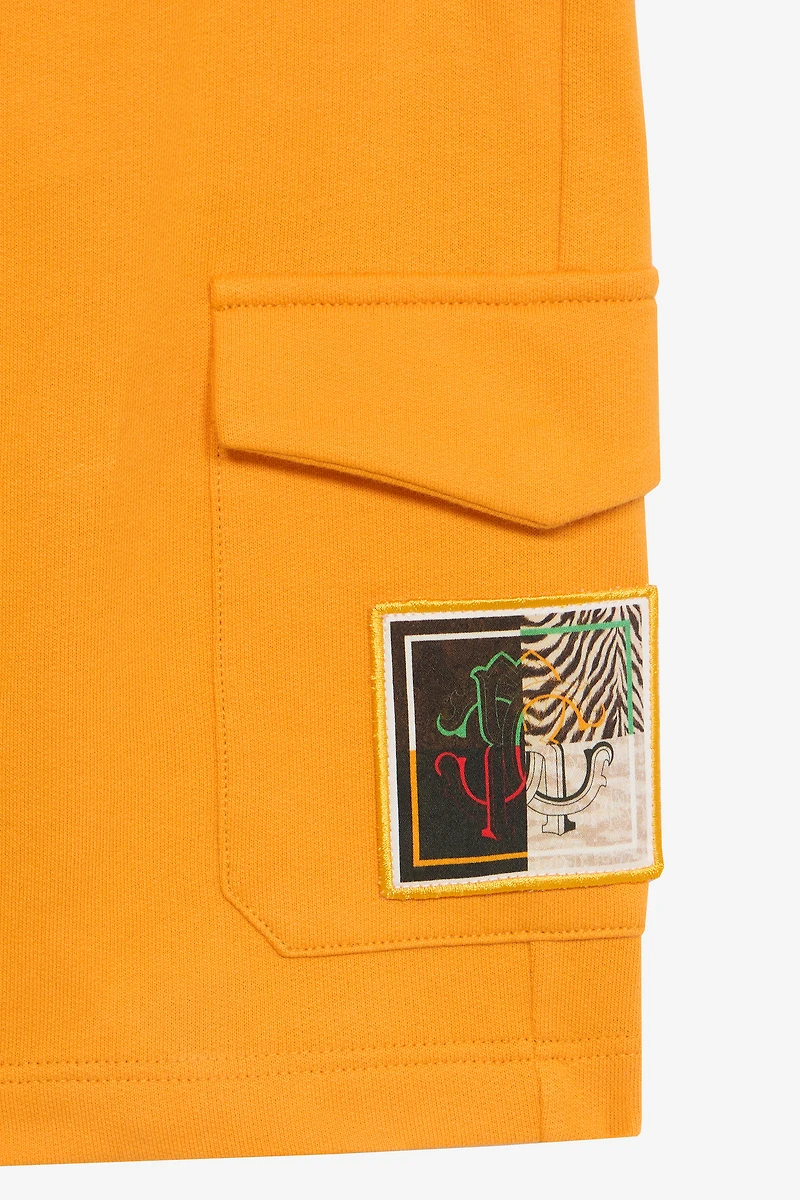 Sports Shorts With Animal Patchwork Appliqué