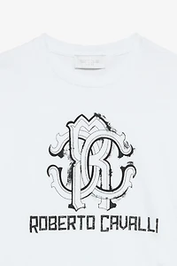 Zebra-Print T-Shirt With RC Monogram And Logo