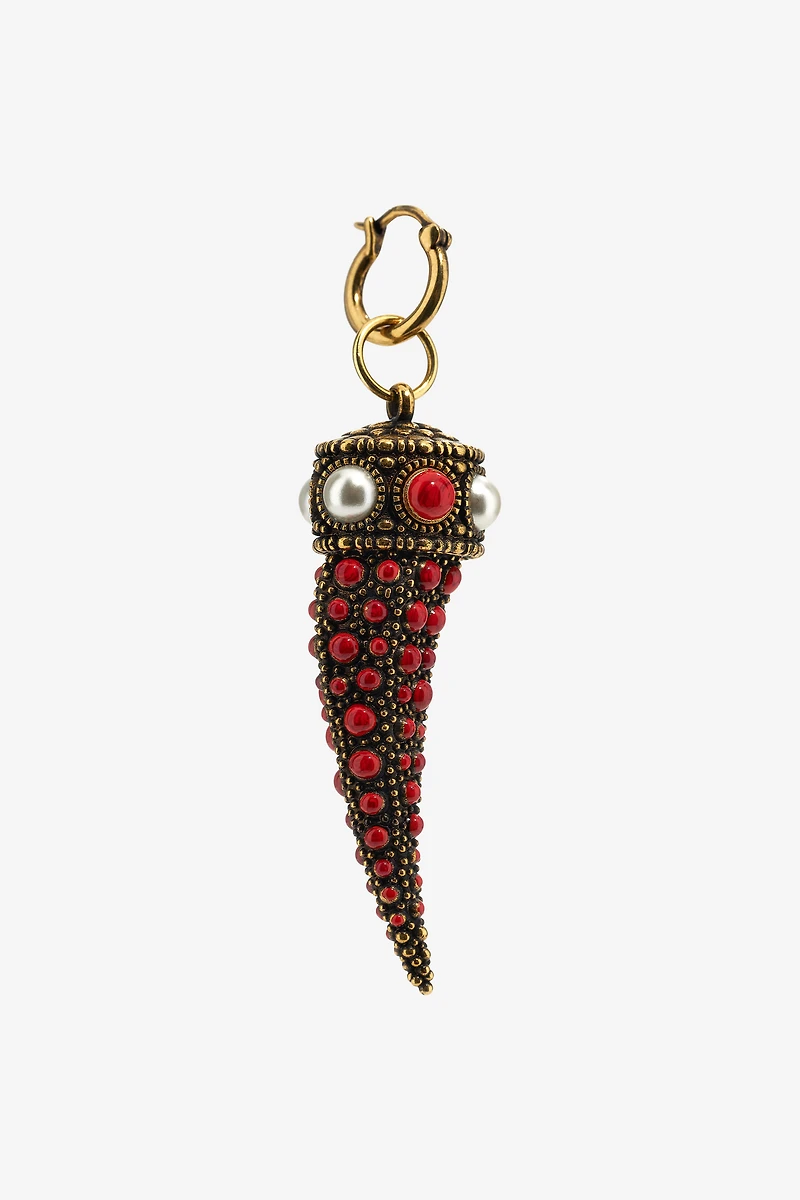 Dangling earrings with stones