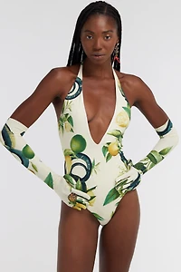 Lemon print bodysuit