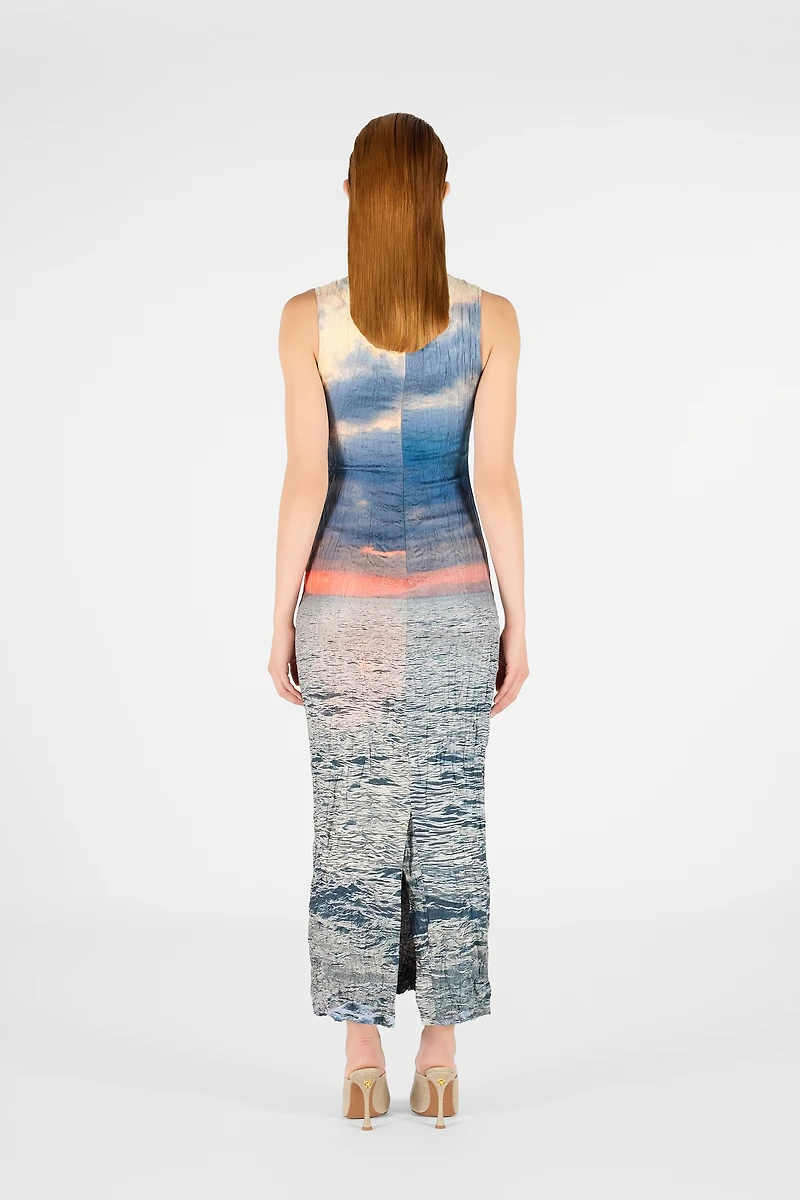 Sunrise Print Long Dress
