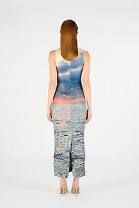 Sunrise Print Long Dress