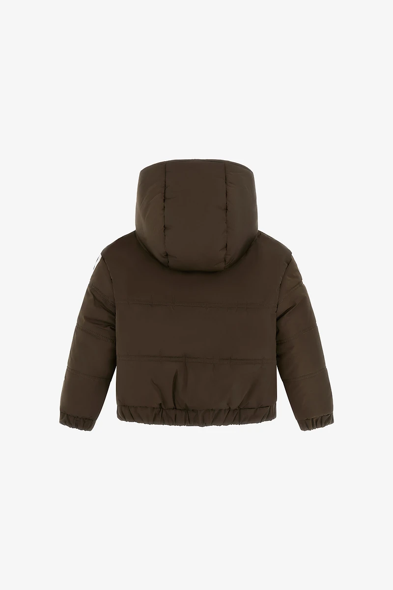 Tiger-Print Lined Puffer Jacket