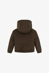 Tiger-Print Lined Puffer Jacket