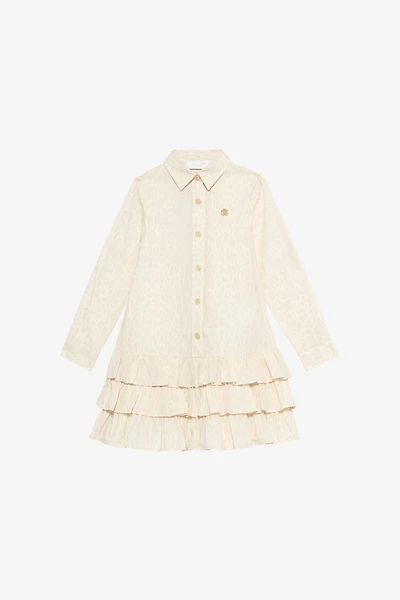 Ivory Dress with Jaguar Skin Print