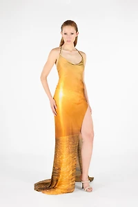Sunset Print Long Dress