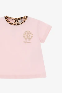 Pink Leopard Trim Tee
