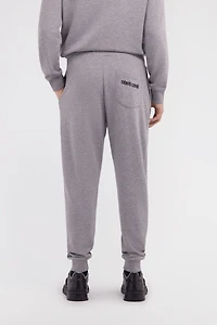 Grey Trousers Joggers With Logo