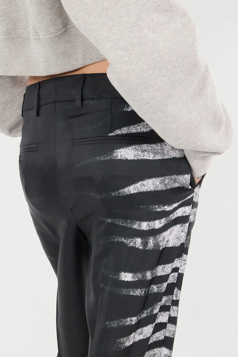 Pants With Side Zebra Print