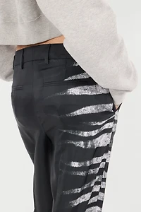 Pants With Side Zebra Print