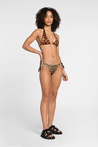 Leopard-print bikini bottom