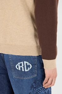 Cardigan With RC Monogram Patch