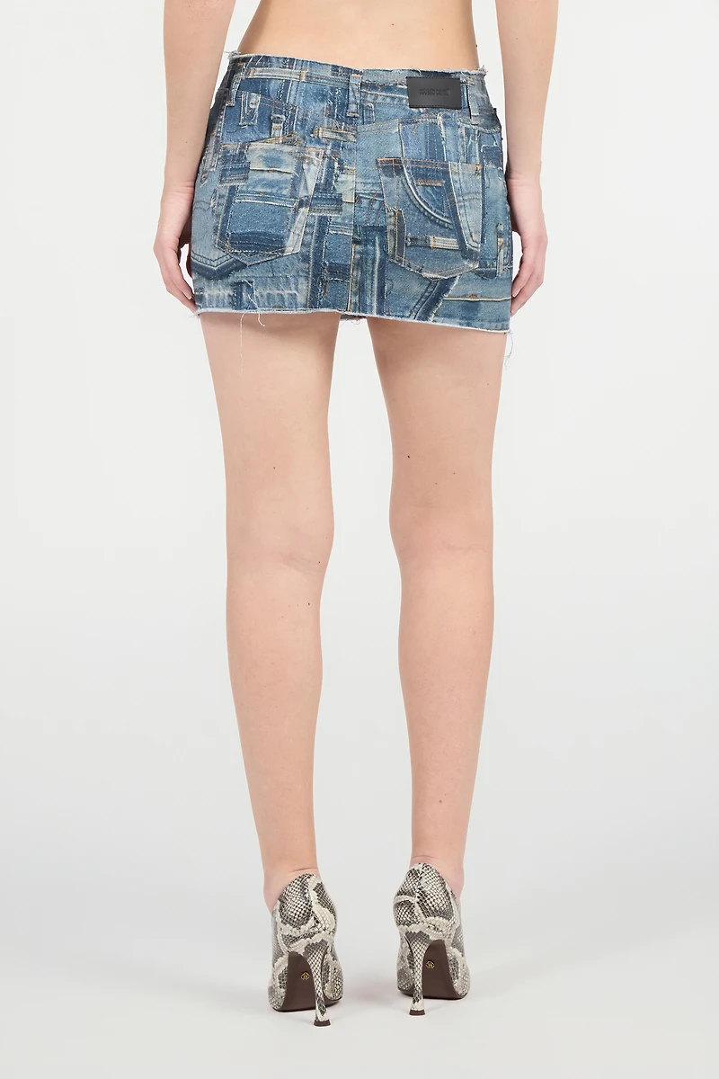 Patchwork Capsule Collection Denim Mini Skirt
