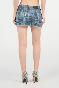 Patchwork Capsule Collection Denim Mini Skirt