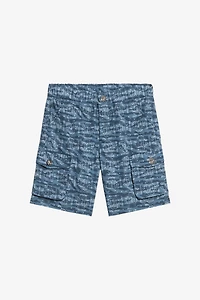Cotton Shorts With All-Over Print