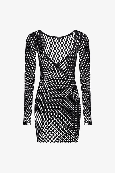 Knit swimsuit cover-up
