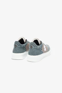Denim And Mesh Sneakers