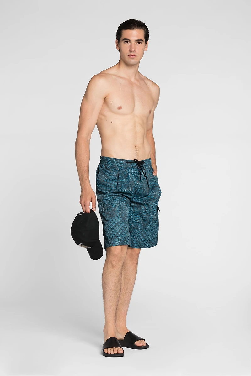 Falcon print swim shorts