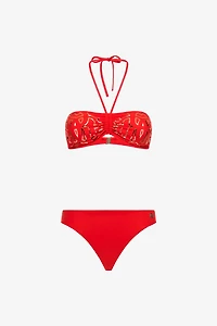 Red Logo Monogram RC Bikini