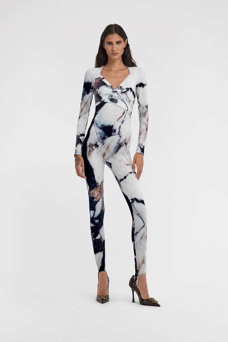 Marble Print Jumpsuit
