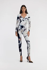 Marble Print Jumpsuit