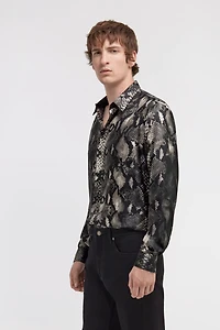 Shirt with Snakeskin print